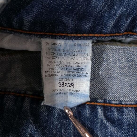 Stretch Comfort Blue Jeans 38x29 Mens L342 Straight Leg Medium Wash Western Work - Picture 11 of 16